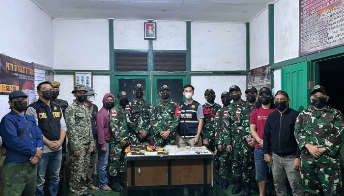 Satgas Pamtas RI-Malaysia Yonarmed 19/Bogani Gagalkan Penyelundupan 1,9 Kg Sabu