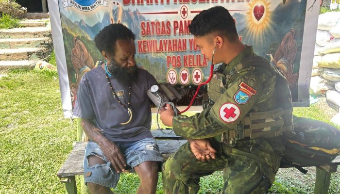 Sambut HUT TNI Ke-81: Satgas Yonif 645/GTY Gelar Bakti Sosial dan Pengobatan Gratis bagi Warga Distrik Kelila