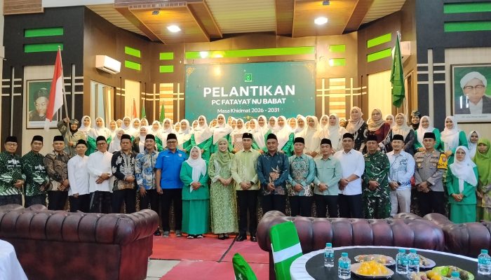 Fatayat NU Babat Resmi Dilantik, Umi Nur Faridah Tekankan Marwah, Amanah, dan Kerja Tuntas