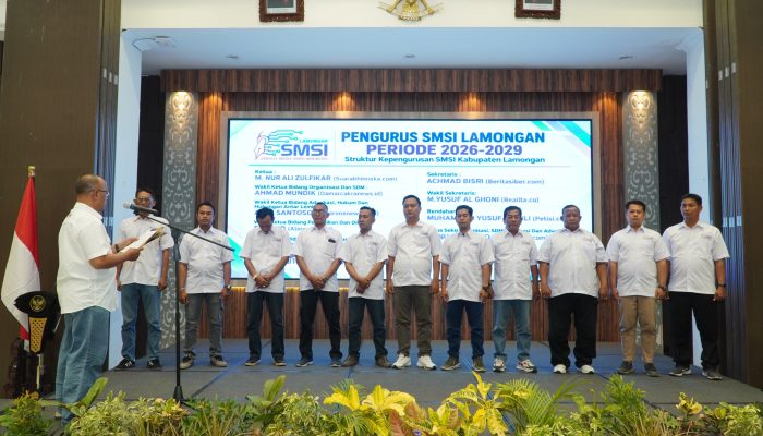 SMSI Lamongan Periode 2026–2029 Resmi Dikukuhkan, Siapkan Program Literasi dan News Room Jaga Desa