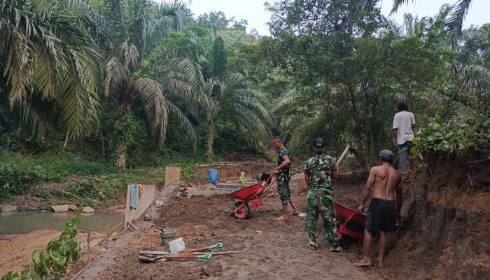 Kodim 0212/TS Percepat Pembangunan Jembatan Beton di Sampuran, Progres Capai 60,10 Persen