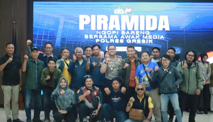Pererat Sinergitas, Polres Gresik Gelar “Ngopi Bareng Media” Lewat Program Piramida